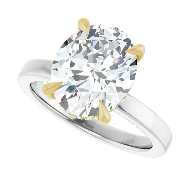 Claw-Prong Hidden Halo-Style Engagement Ring Image 5 Arezzo Jewelers Elmwood Park, IL
