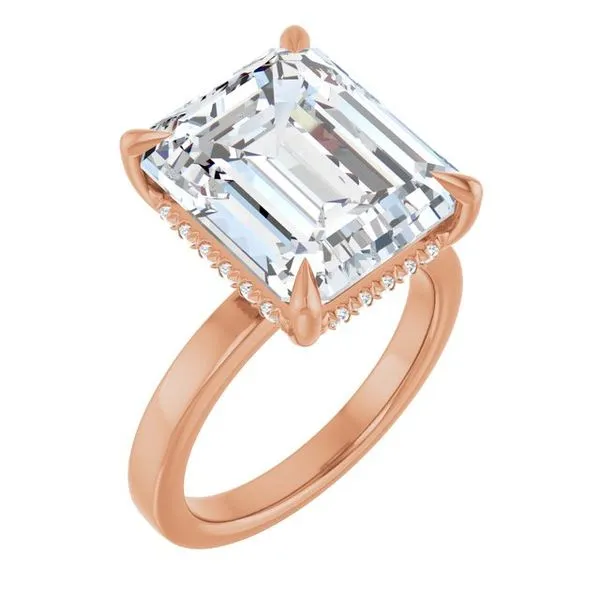 Claw-Prong Hidden Halo-Style Engagement Ring Arezzo Jewelers Elmwood Park, IL