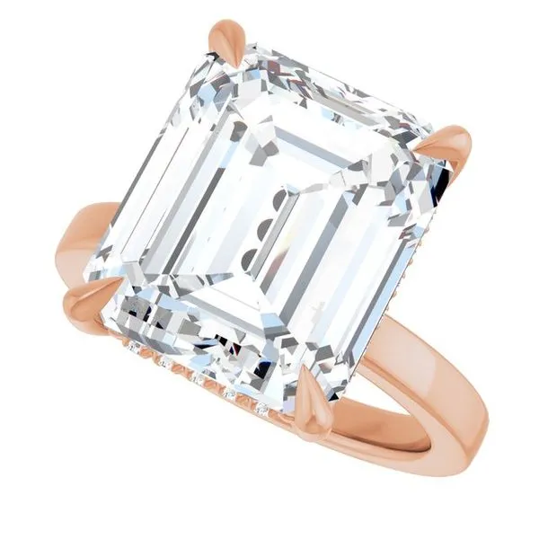 Claw-Prong Hidden Halo-Style Engagement Ring Image 5 The Jewelry Source El Segundo, CA