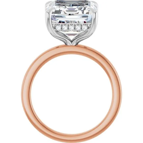 Claw-Prong Hidden Halo-Style Engagement Ring Image 2 Don's Jewelry & Design Washington, IA