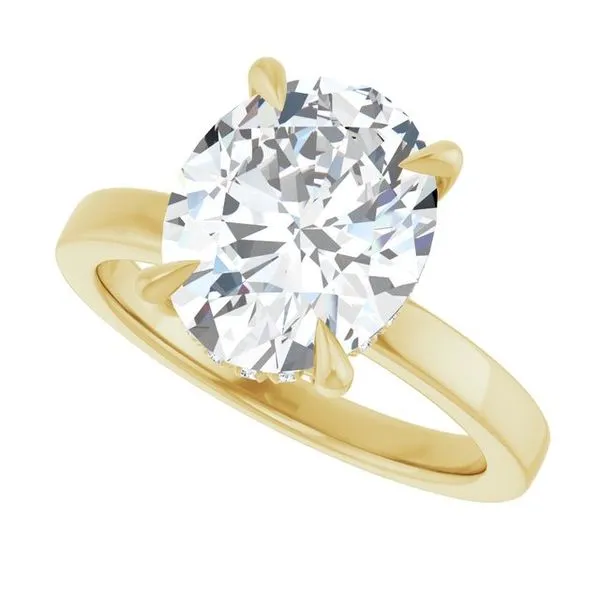 Claw-Prong Hidden Halo-Style Engagement Ring Image 5 Northwood Jewelers Northwood, OH