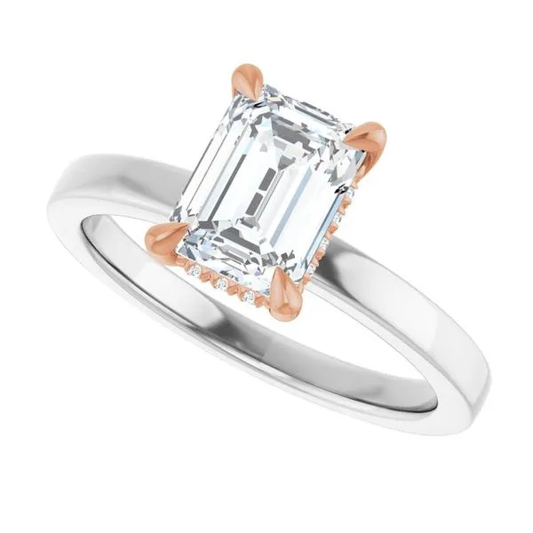 Claw-Prong Hidden Halo-Style Engagement Ring Image 5 Ocean View Jewelers Millville, DE