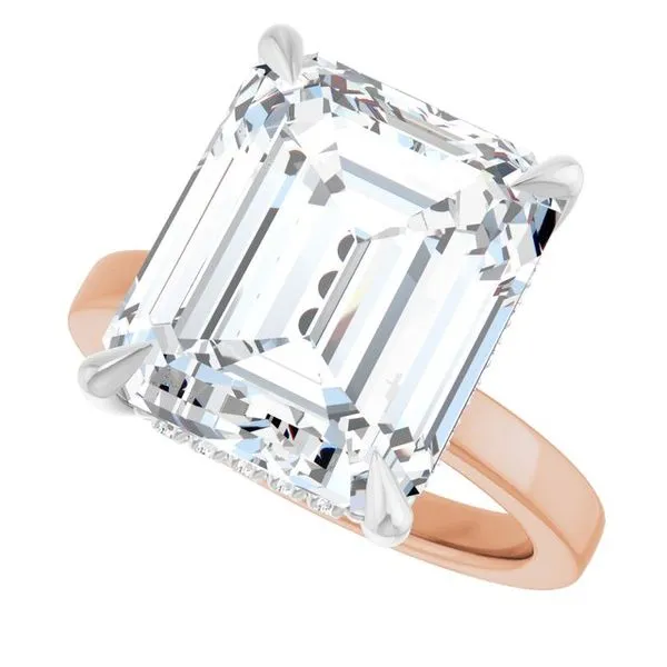 Claw-Prong Hidden Halo-Style Engagement Ring Image 5 Don's Jewelry & Design Washington, IA