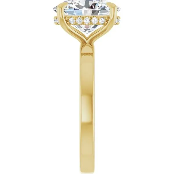 Claw-Prong Hidden Halo-Style Engagement Ring Image 4 Don's Jewelry & Design Washington, IA