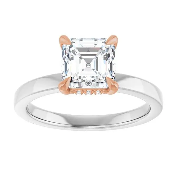 Claw-Prong Hidden Halo-Style Engagement Ring Image 3 Arezzo Jewelers Elmwood Park, IL
