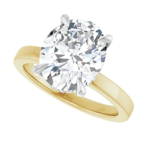 Claw-Prong Hidden Halo-Style Engagement Ring Image 5 Arezzo Jewelers Elmwood Park, IL