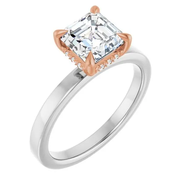 Claw-Prong Hidden Halo-Style Engagement Ring Morin Jewelers Southbridge, MA