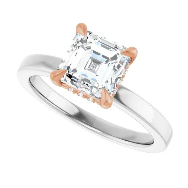 Claw-Prong Hidden Halo-Style Engagement Ring Image 5 Don's Jewelry & Design Washington, IA