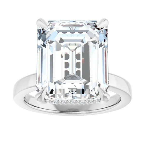 Claw-Prong Hidden Halo-Style Engagement Ring Image 3 Futer Bros Jewelers York, PA