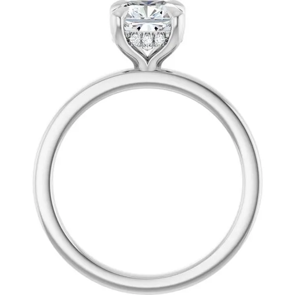 Claw-Prong Hidden Halo-Style Engagement Ring Image 2 Hudson Valley Goldsmith New Paltz, NY