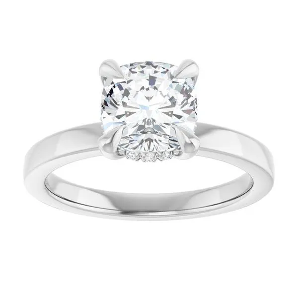 Claw-Prong Hidden Halo-Style Engagement Ring Image 3 Northwood Jewelers Northwood, OH