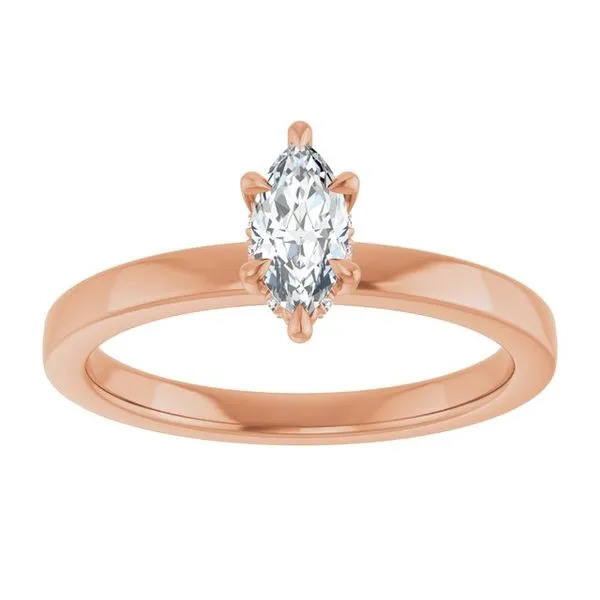 Claw-Prong Hidden Halo-Style Engagement Ring Image 3 Don's Jewelry & Design Washington, IA