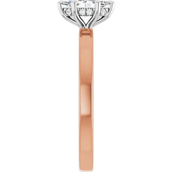 Claw-Prong Hidden Halo-Style Engagement Ring Image 4 Don's Jewelry & Design Washington, IA