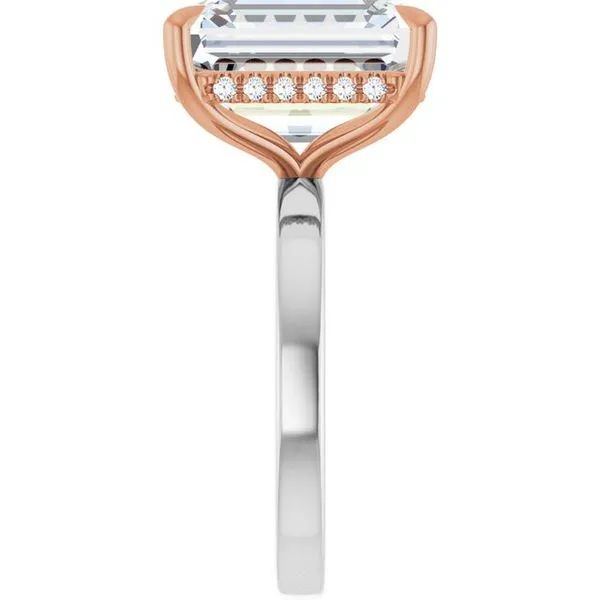 Claw-Prong Hidden Halo-Style Engagement Ring Image 4 Don's Jewelry & Design Washington, IA