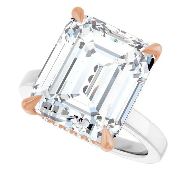 Claw-Prong Hidden Halo-Style Engagement Ring Image 5 Don's Jewelry & Design Washington, IA