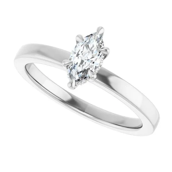 Claw-Prong Hidden Halo-Style Engagement Ring Image 5 Austin's Fine Diamonds & Jewelry Lyndhurst, NJ