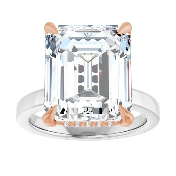 Claw-Prong Hidden Halo-Style Engagement Ring Image 3 Stuart Benjamin & Co. Jewelry Designs San Diego, CA