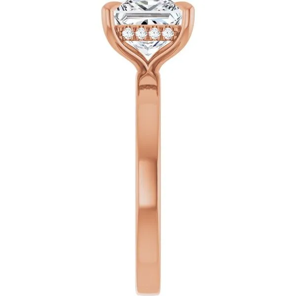 Claw-Prong Hidden Halo-Style Engagement Ring Image 4 Jimmy Smith Jewelers Decatur, AL