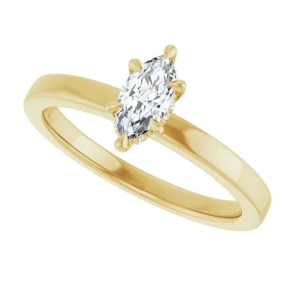 Claw-Prong Hidden Halo-Style Engagement Ring Image 5 Paul James Jewelers Angels Camp, CA