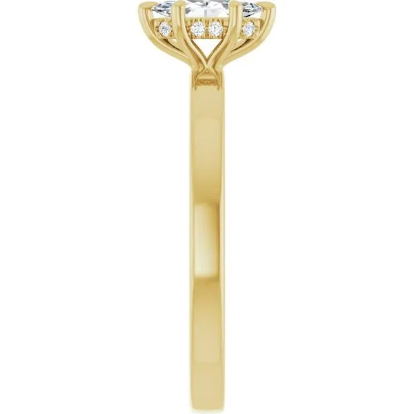 Claw-Prong Hidden Halo-Style Engagement Ring Image 4 Don's Jewelry & Design Washington, IA