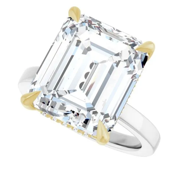 Claw-Prong Hidden Halo-Style Engagement Ring Image 5 Don's Jewelry & Design Washington, IA