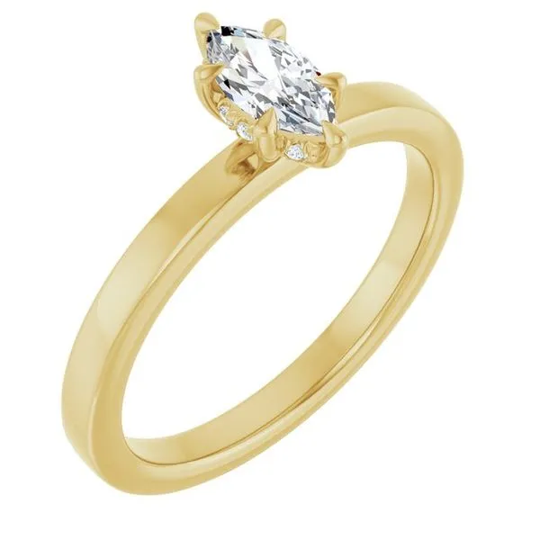 Claw-Prong Hidden Halo-Style Engagement Ring JF Jones Jewelers Rochester, NY