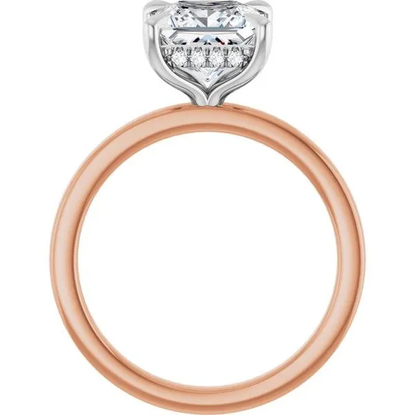 Claw-Prong Hidden Halo-Style Engagement Ring Image 2 JF Jones Jewelers Rochester, NY