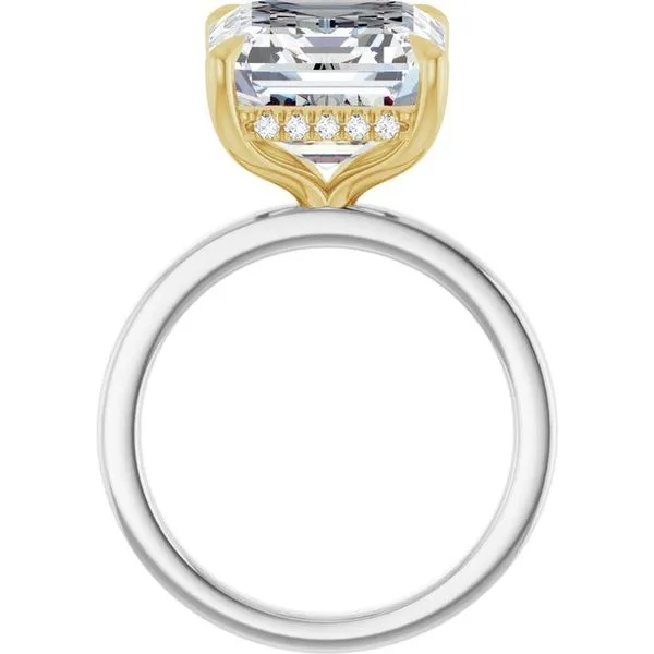 Claw-Prong Hidden Halo-Style Engagement Ring Image 2 Don's Jewelry & Design Washington, IA