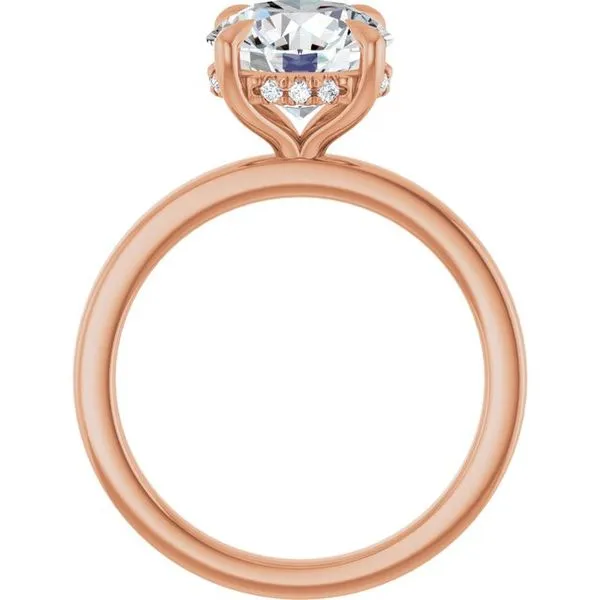 Claw-Prong Hidden Halo-Style Engagement Ring Image 2 Don's Jewelry & Design Washington, IA