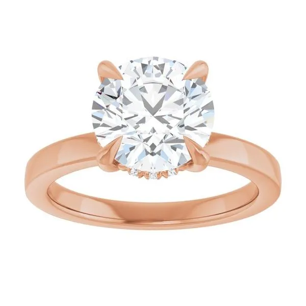 Claw-Prong Hidden Halo-Style Engagement Ring Image 3 Mark Jewellers La Crosse, WI