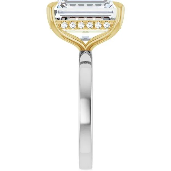 Claw-Prong Hidden Halo-Style Engagement Ring Image 4 JF Jones Jewelers Rochester, NY