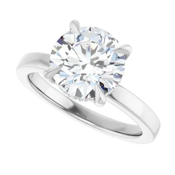 Claw-Prong Hidden Halo-Style Engagement Ring Image 5 Paul James Jewelers Angels Camp, CA
