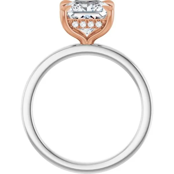 Claw-Prong Hidden Halo-Style Engagement Ring Image 2 JF Jones Jewelers Rochester, NY