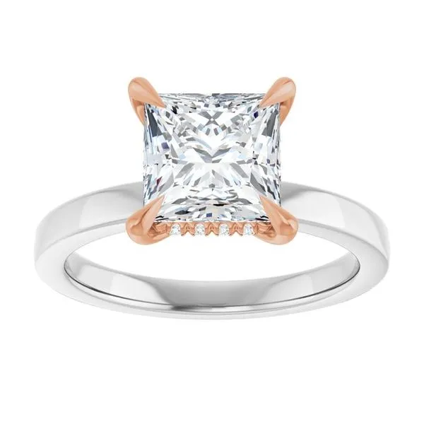 Claw-Prong Hidden Halo-Style Engagement Ring Image 3 Shipley's Fine Jewelry Hampstead, MD