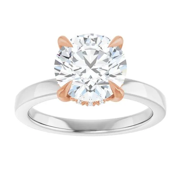 Claw-Prong Hidden Halo-Style Engagement Ring Image 3 J. Thomas Jewelers Rochester Hills, MI