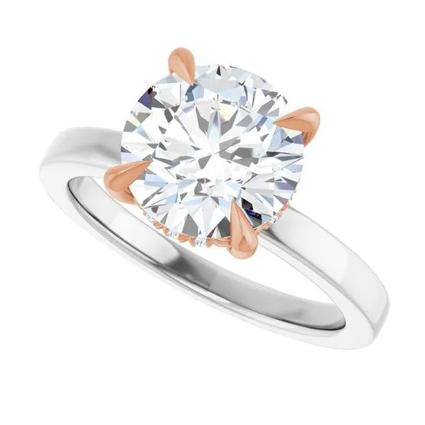 Claw-Prong Hidden Halo-Style Engagement Ring Image 5 Don's Jewelry & Design Washington, IA