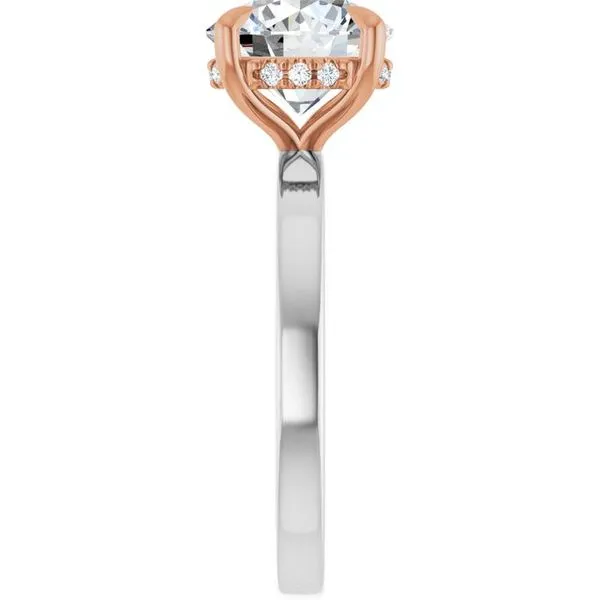 Claw-Prong Hidden Halo-Style Engagement Ring Image 4 Northwood Jewelers Northwood, OH