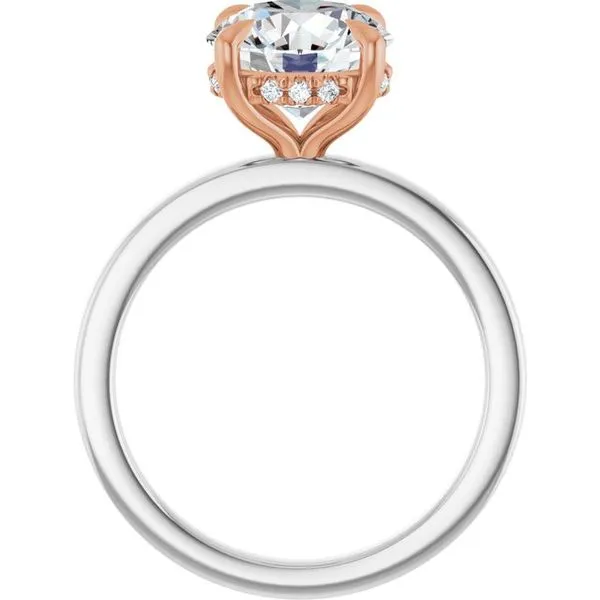 Claw-Prong Hidden Halo-Style Engagement Ring Image 2 Vulcan's Forge LLC KANSAS CITY, MO