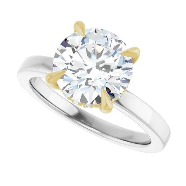 Claw-Prong Hidden Halo-Style Engagement Ring Image 5 Clater Jewelers Louisville, KY