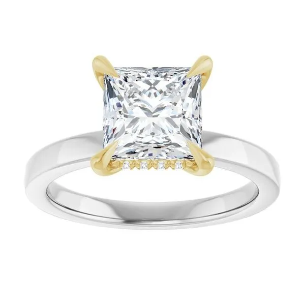 Claw-Prong Hidden Halo-Style Engagement Ring Image 3 Natale Jewelers Sewell, NJ