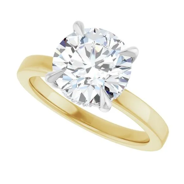 Claw-Prong Hidden Halo-Style Engagement Ring Image 5 Arezzo Jewelers Elmwood Park, IL