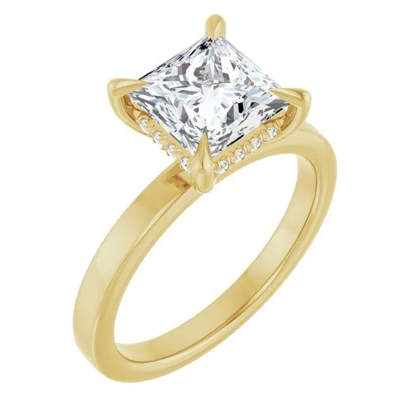 Claw-Prong Hidden Halo-Style Engagement Ring Northwood Jewelers Northwood, OH