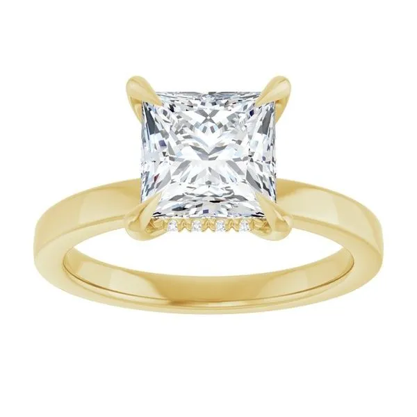 Claw-Prong Hidden Halo-Style Engagement Ring Image 3 Futer Bros Jewelers York, PA