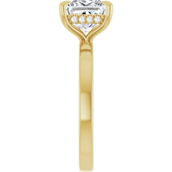 Claw-Prong Hidden Halo-Style Engagement Ring Image 4 Don's Jewelry & Design Washington, IA