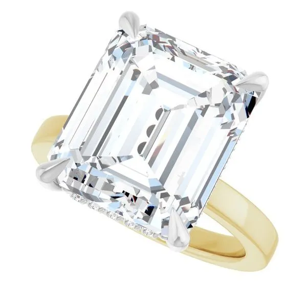 Claw-Prong Hidden Halo-Style Engagement Ring Image 5 JF Jones Jewelers Rochester, NY