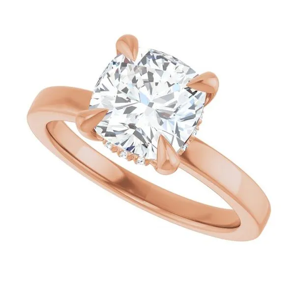 Claw-Prong Hidden Halo-Style Engagement Ring Image 5 Austin's Fine Diamonds & Jewelry Lyndhurst, NJ