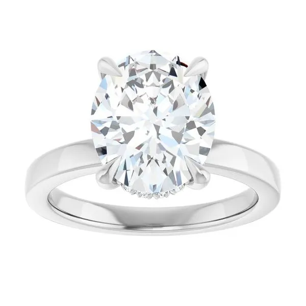 Claw-Prong Hidden Halo-Style Engagement Ring Image 3 J. West Jewelers Round Rock, TX