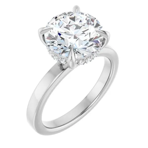 Claw-Prong Hidden Halo-Style Engagement Ring Futer Bros Jewelers York, PA