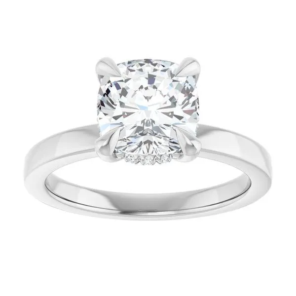 Claw-Prong Hidden Halo-Style Engagement Ring Image 3 The Jewelry Source El Segundo, CA