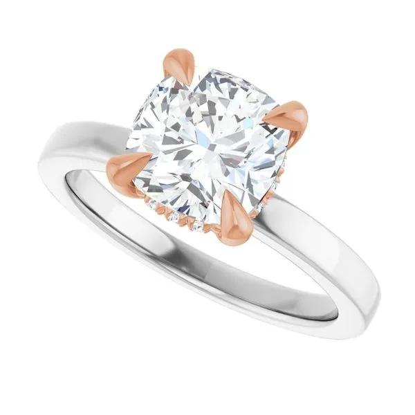 Claw-Prong Hidden Halo-Style Engagement Ring Image 5 Futer Bros Jewelers York, PA